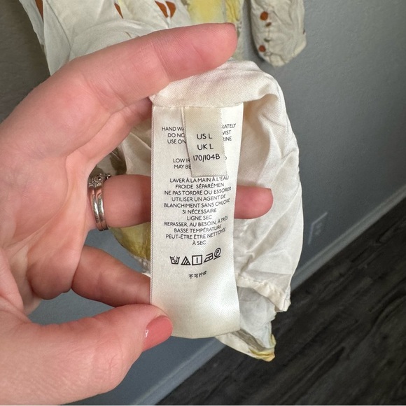 Free People Date Night Mini Dress Sunshine Combo Polka Dot Long Sleeve - Picture 7 of 8